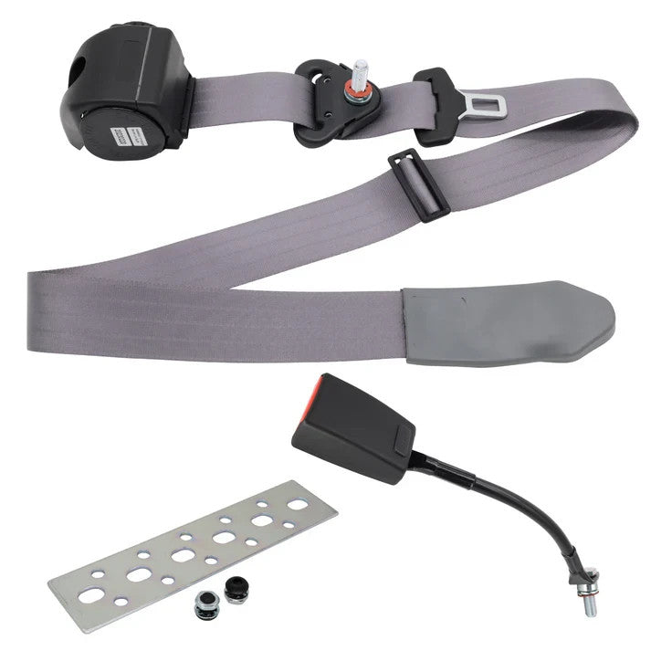 NEW DRIVER Front Seat Belt for Toyota LANDCRUISER 80 Series - Floor Mount - Gray