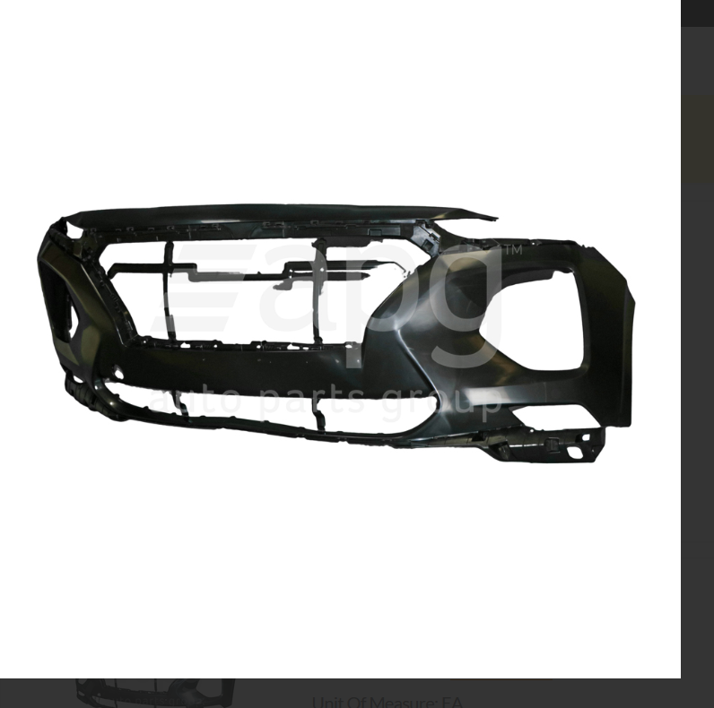 GENUINE FRONT BUMPER BAR UPPER FOR HYUNDAI SANTA FE 4/2018-10/2020 WITHOUT SENSO