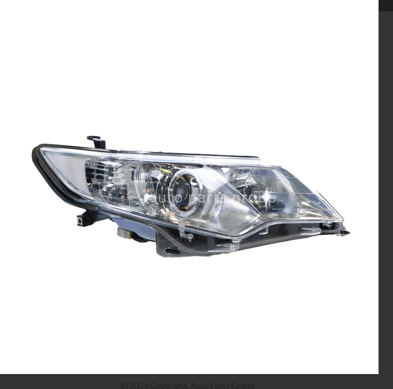 NEW RIGHT HEADLIGHT FOR TOYOTA CAMRY HYBRID ASV50R 3/2012-7/2013 SEDAN HALOGEN