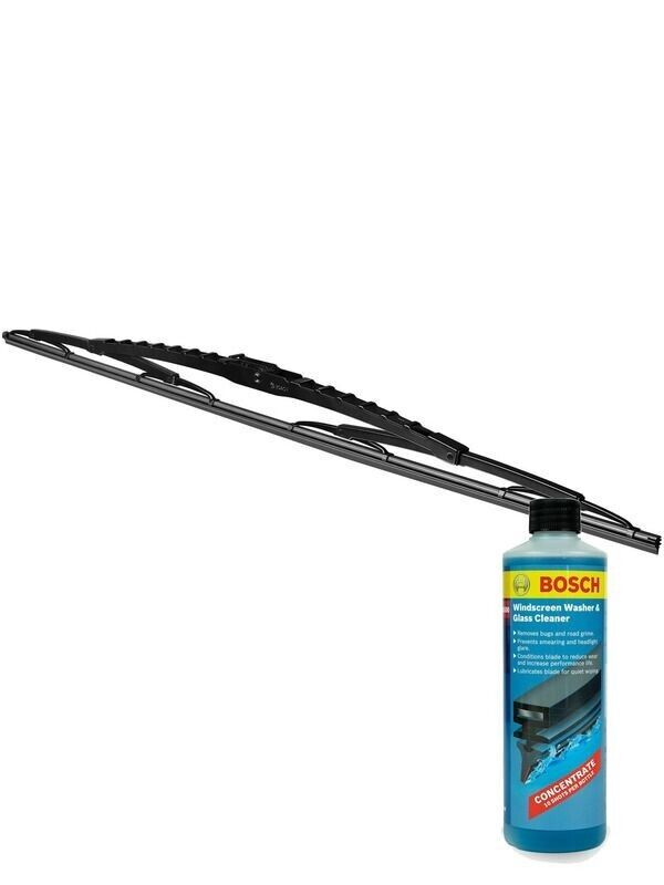 Bosch Eco Wiper Blade 600mm + Windshield Washer Fluid Fits Ford, Holden, Honda,