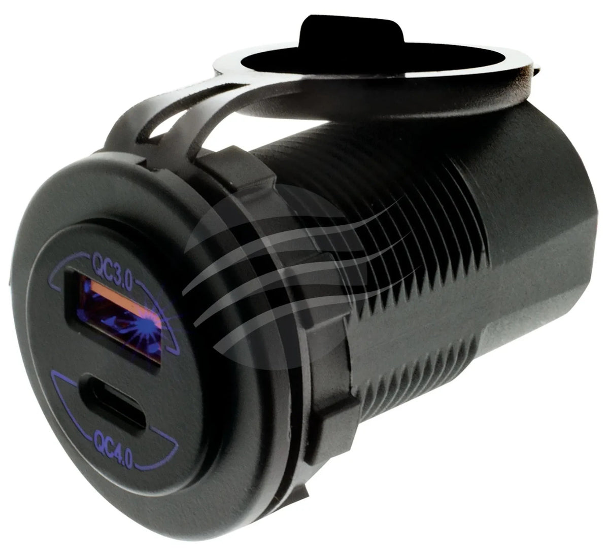 NEW HEAVY DUTY DUAL USB SOCKET PORT 1: QC3 18w, PORT 2: TYPE C QC4 36w