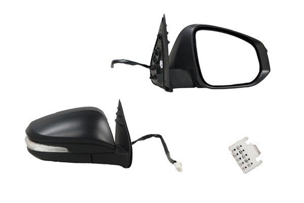 NEW RH SIDE DOOR MIRROR FOR TOYOTA HILUX TGN/GUN/GGN 07/15-ON WITH LIGHT 5-PIN