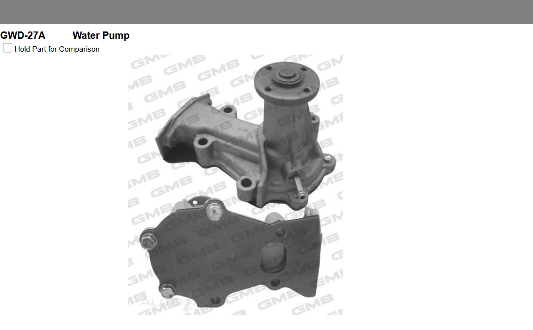 GENUINE GMB WATER PUMP+GASKET+SILICONE FOR Daihatsu Charade 1.0L G102,G100,G101