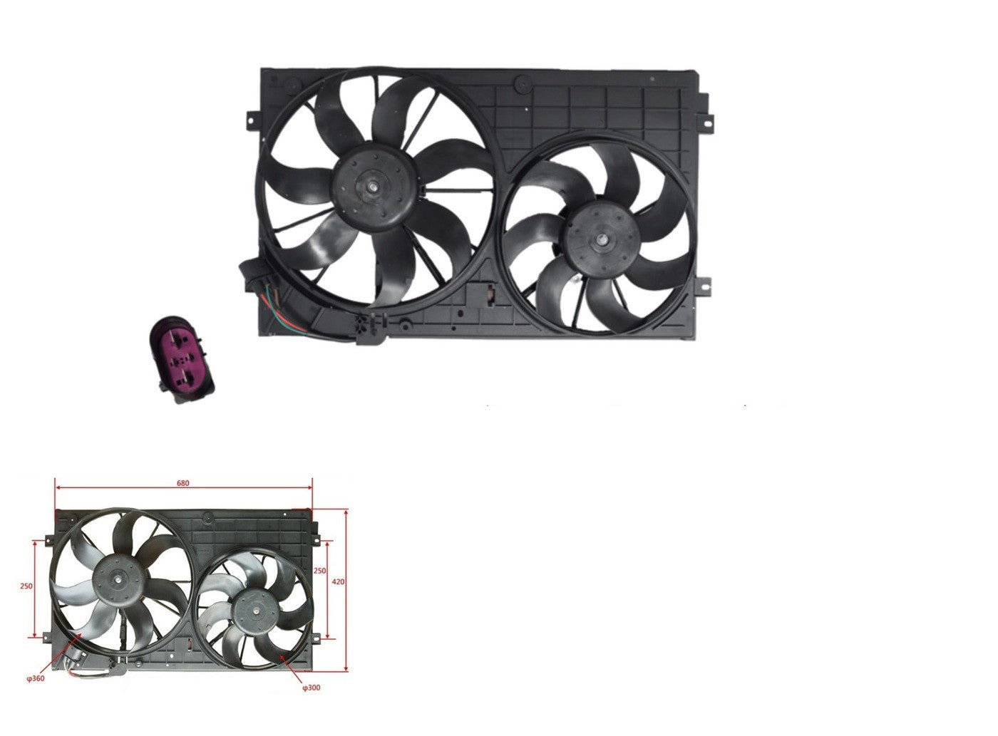 RADIATOR FAN ENGINE FAN FOR VOLKSWAGEN JETTA 1K 02/2006 ~ 07/2011