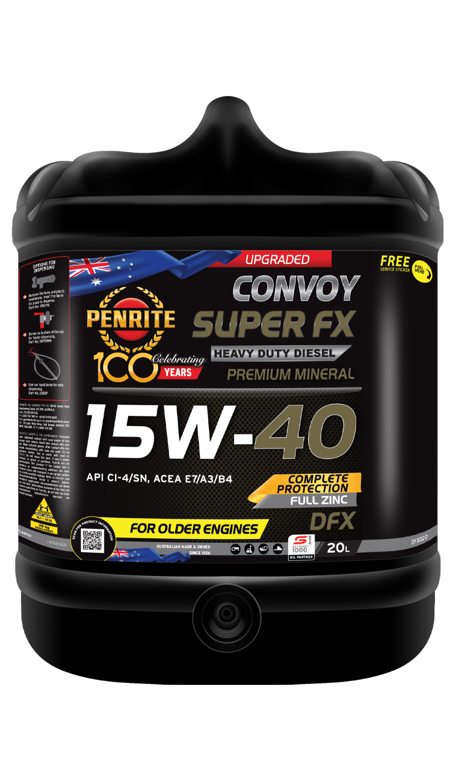 20-Litre 15W-40 (Premium Mineral) ENGINE OIL FOR DIESEL OLD-MODEL CARS