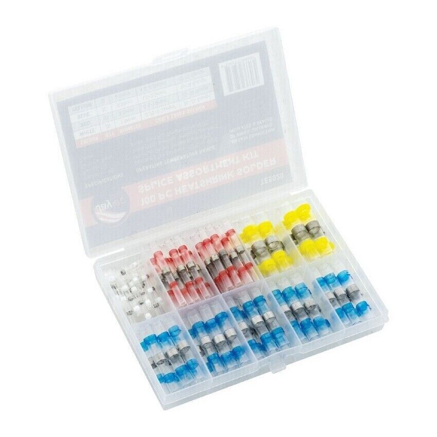 NEW Heat shrink Solder Splice Assortment Kit 100 Pack