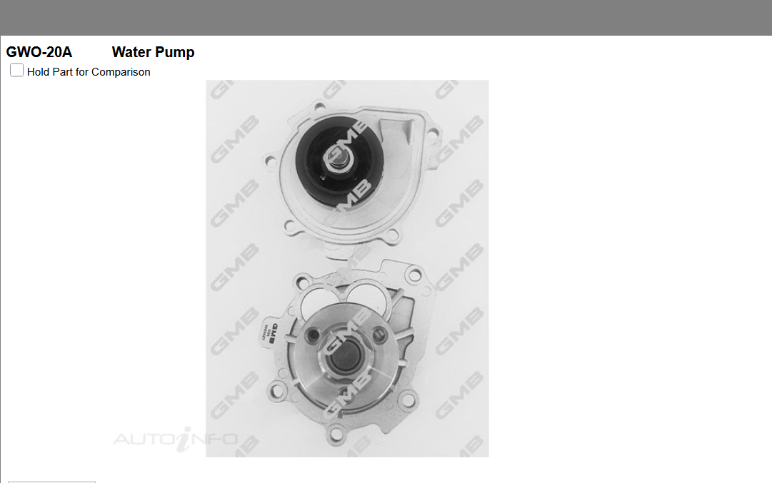 GENUINE GMB WATER PUMP+GASKET+SILICONE FOR Opel Astra 1.6l GTC Turbo (08)