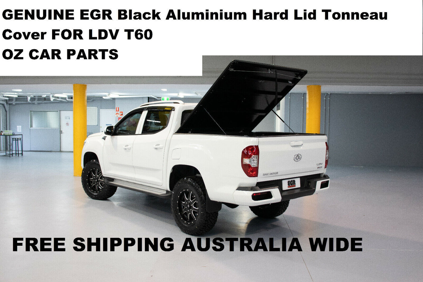 Black Aluminium Hard Cover FOR LDV T60 GENUINE EGR HARD COVER REAR HARD COVER