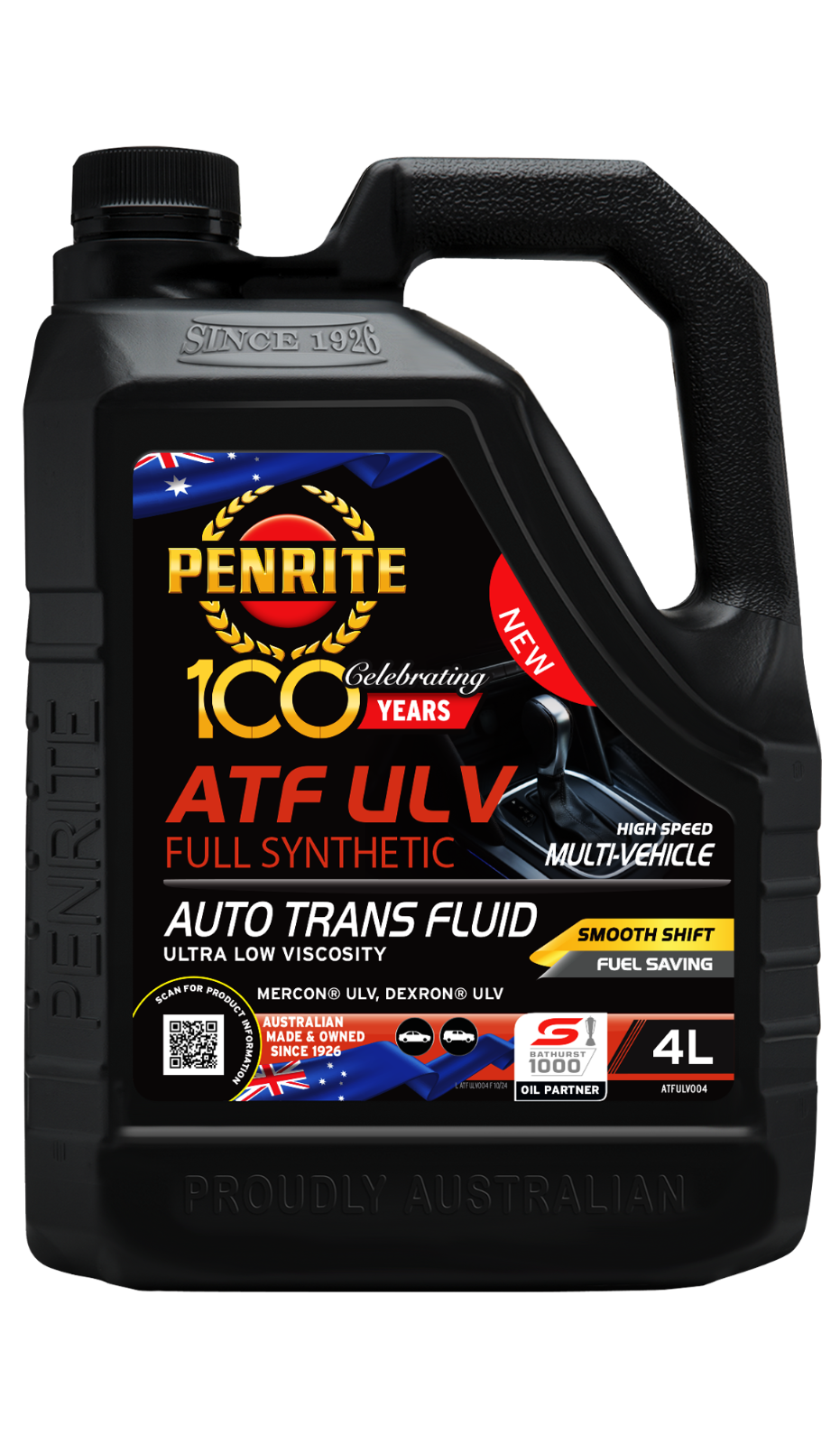 4-LITRE *PENRITE* ATFULV004 ATF ULV (Full Syn) Full Synthetic (Red)