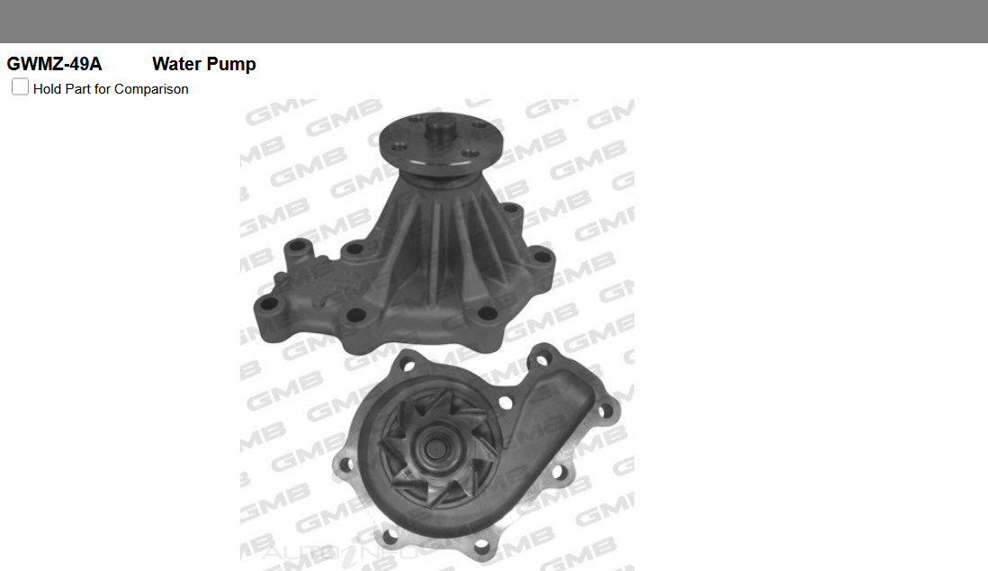 GENUINE GMB WATER PUMP+GASKET+SILICONE FOR Mazda BT-50 3.0 UN,CD CDVi (UNY0E3)