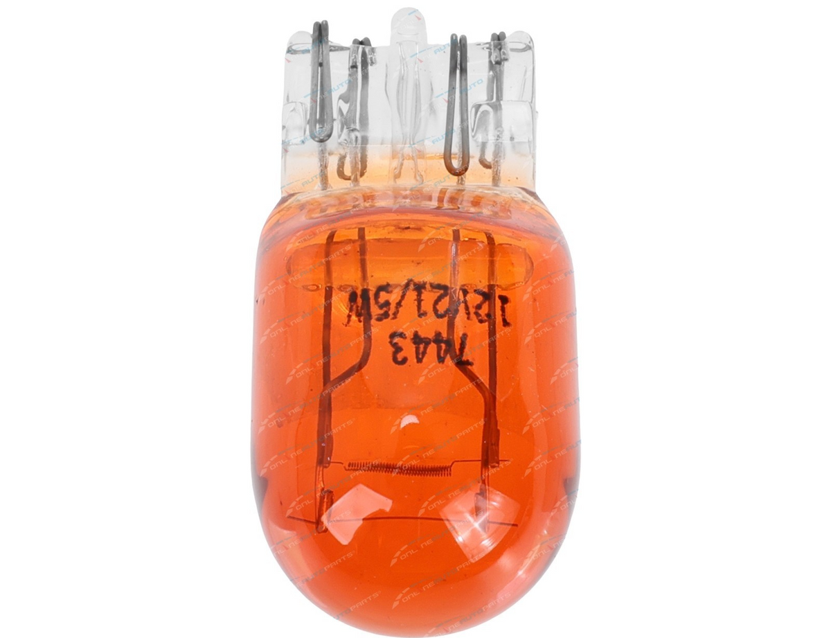 X1 PCS Bulb GLOBE 12V 21/5W T20 T-20 Double Contact AMBER Bulb Globe