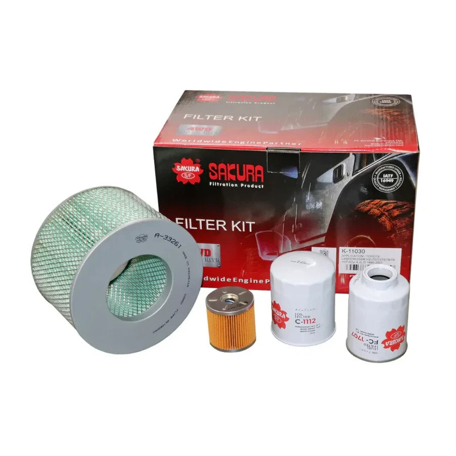SERVICE FILTER KIT OIL AIR FUEL FOR TOYOTA LANDCRUISER HZJ70 HZJ73 HZJ75 4.2L