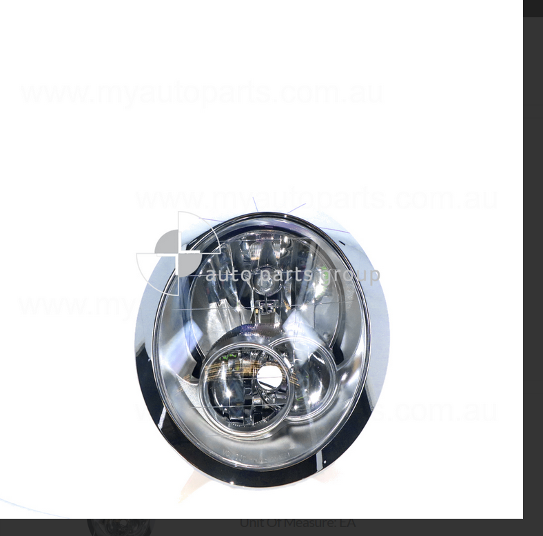 NEW LEFT HEADLIGHT FOR MINI COOPER R50 9/2004-3/2007 3-D00R HARDTOP