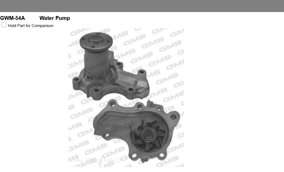 GMB WATER PUMP+GASKET+SILICONE FOR Mitsubishi Lancer 1.5L CE,CJA 16V (CJ2)