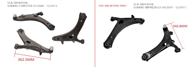 NEW LEFT FRONT LOWER CONTROL ARM FOR SUBARU IMPREZA G3 09/2007 ~ 12/2011