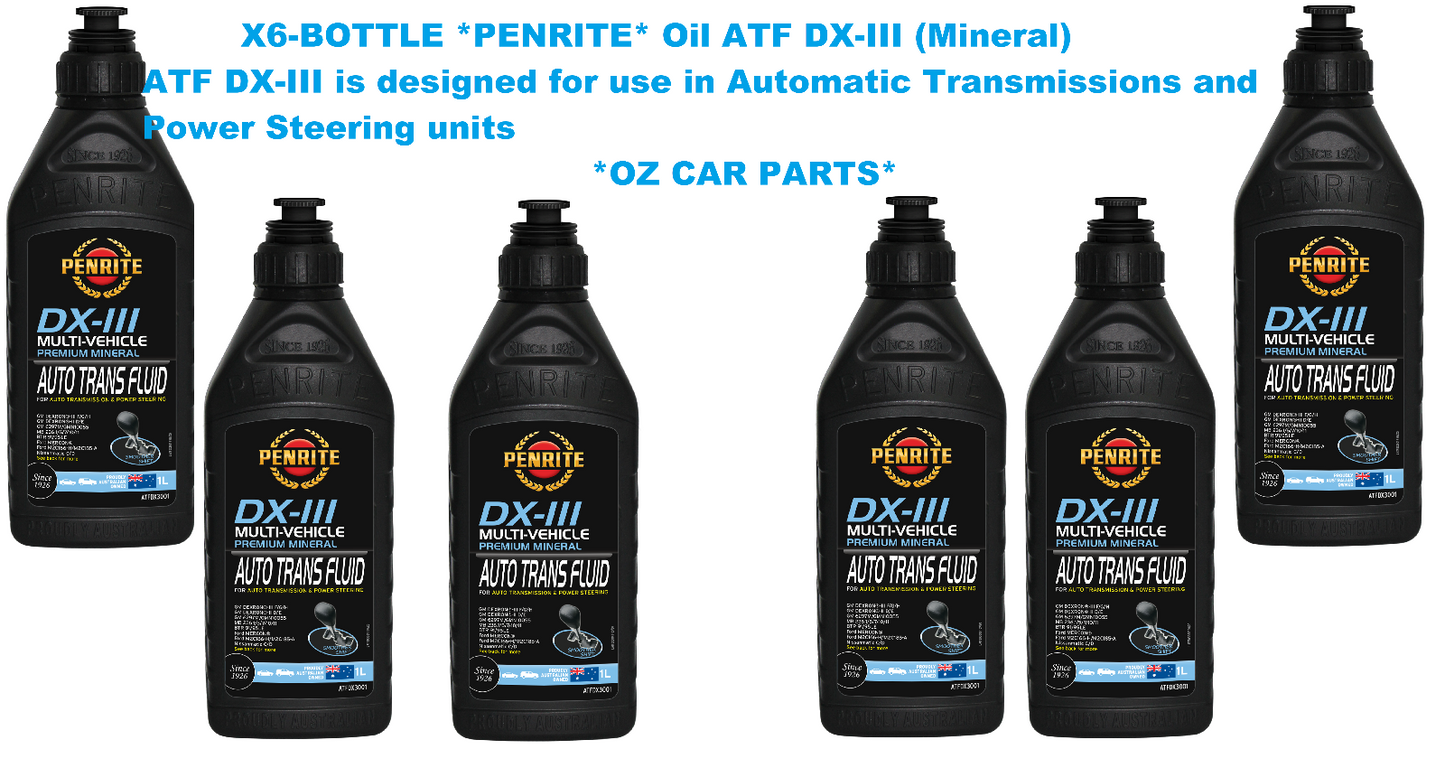 X6-BOTTLE-Automatic Transmission Oil PENRITE ATFDX3001 ATF DX-III (Mineral)