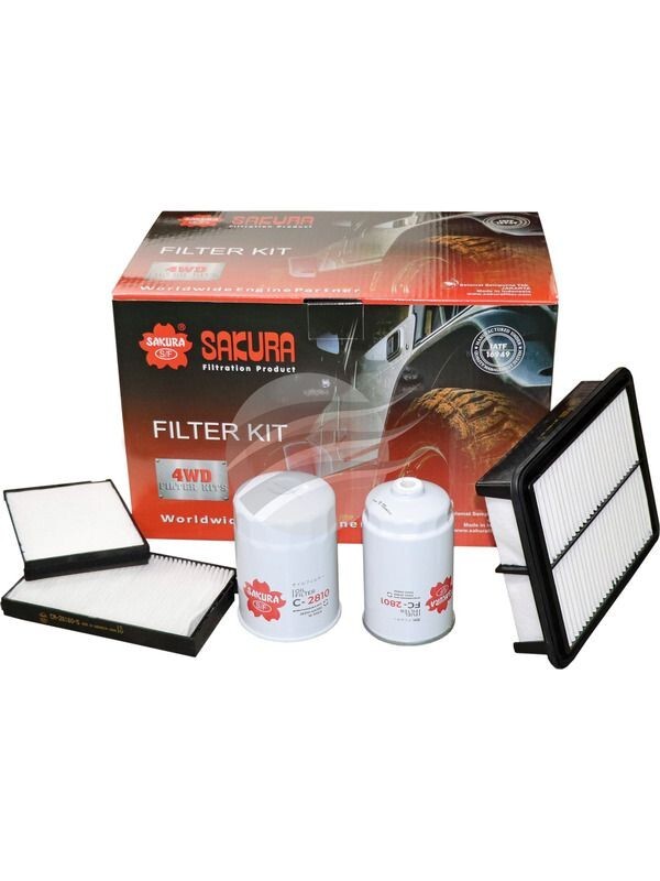 Sakura Filter Kit Oil Air Fuel Cabin For Hyundai Tq Iload D4Cb