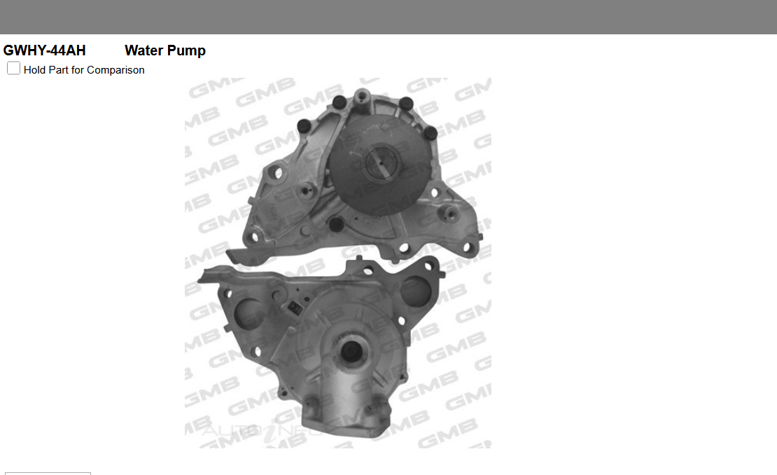 GENUINE GMB WATER PUMP+GASKET+SILICONE FOR Kia Sorento 3.5L BL V6 4WD