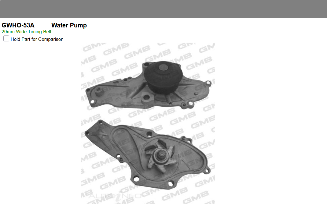 GENUINE GMB WATER PUMP & GASKET & SILICONE FOR Honda Legend 3.5 KB V6 4WD (KB1)