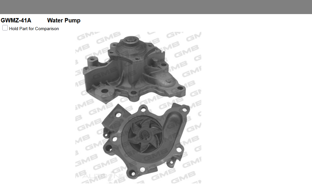 GENUINE GMB WATER PUMP+GASKET+SILICONE FOR Mazda 323 Astina 1.8L BJ Astina (BJ8W