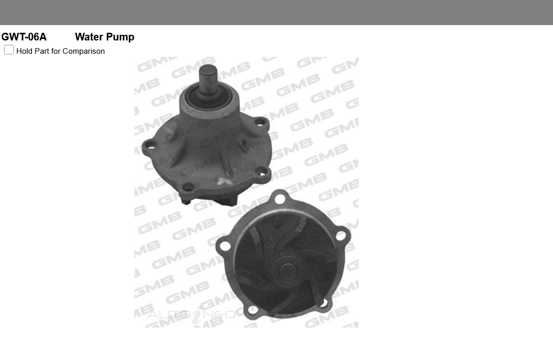 GENUINE GMB WATER PUMP+GASKET+SILICONE FOR Toyota Crown 2.3L (MS50)