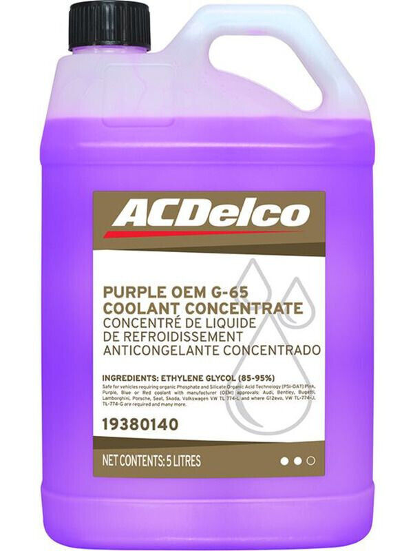 GENUINE RADIATOR COOLANT Purple COLOUR OEM G-65 Coolant 5-L ALL MAKE AND MODELS