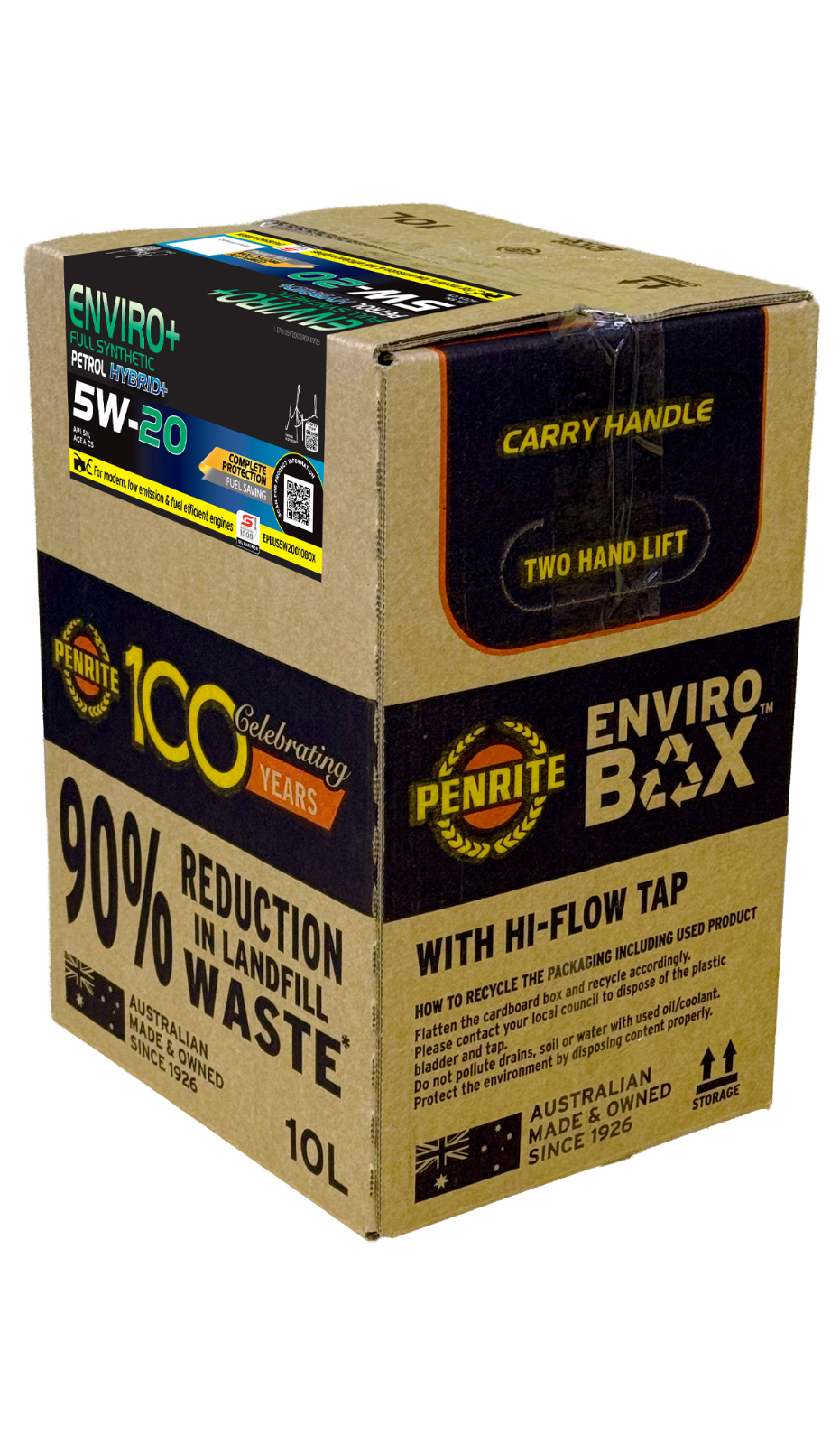 10-Litre - *PENRITE* ENGINE OIL EPLUS5W20010BOX ENVIRO+ 5W-20 (FULL SYN.)