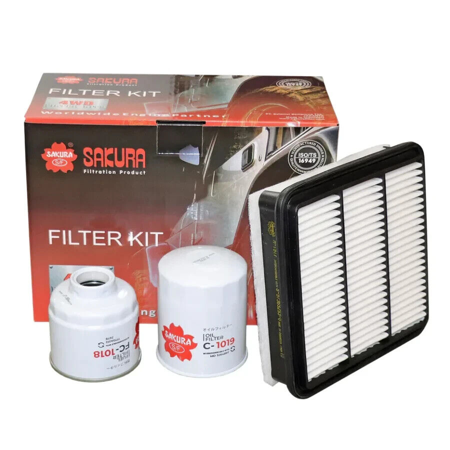 SERVICE FILTER KIT OIL AIR FUEL FOR MITSUBISHI TRITON ML MN 4D56T 2.5L DIESEL