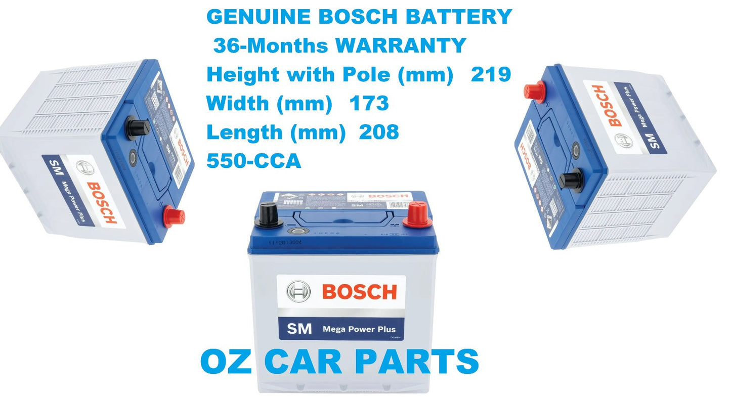 GENUINE BOSCH BATTERY FOR TOYOTA COROLLA 1992 - 1999 WARRANTY-36 Month