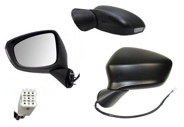 NEW PASSENGER SIDE DOOR MIRROR FOR MAZDA CX-5 KE 02/2012 ~ 10/2014 BLACK 6-PIN