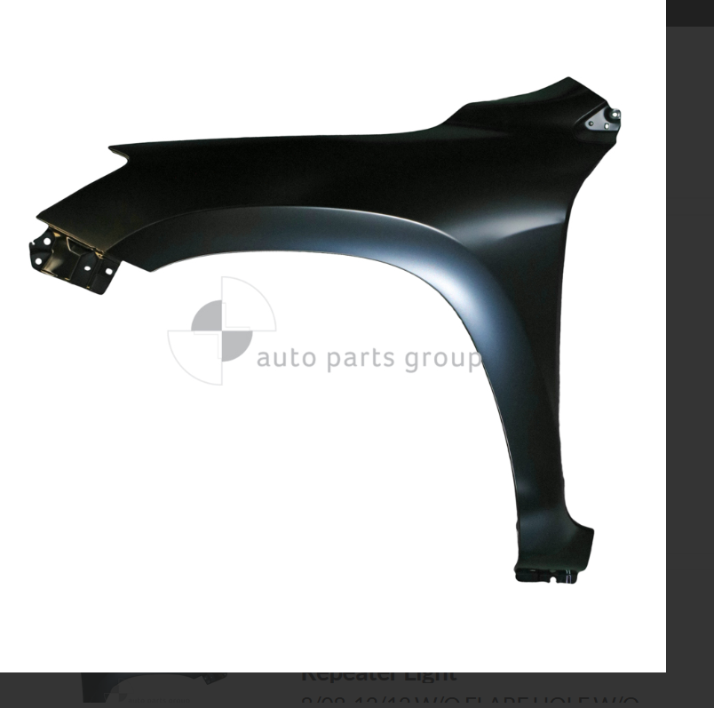 NEW LEFT FRONT GUARD FOR TOYOTA RAV4 8/08-12/12 W/O FLARE HOLE W/O INDICATOR TYP
