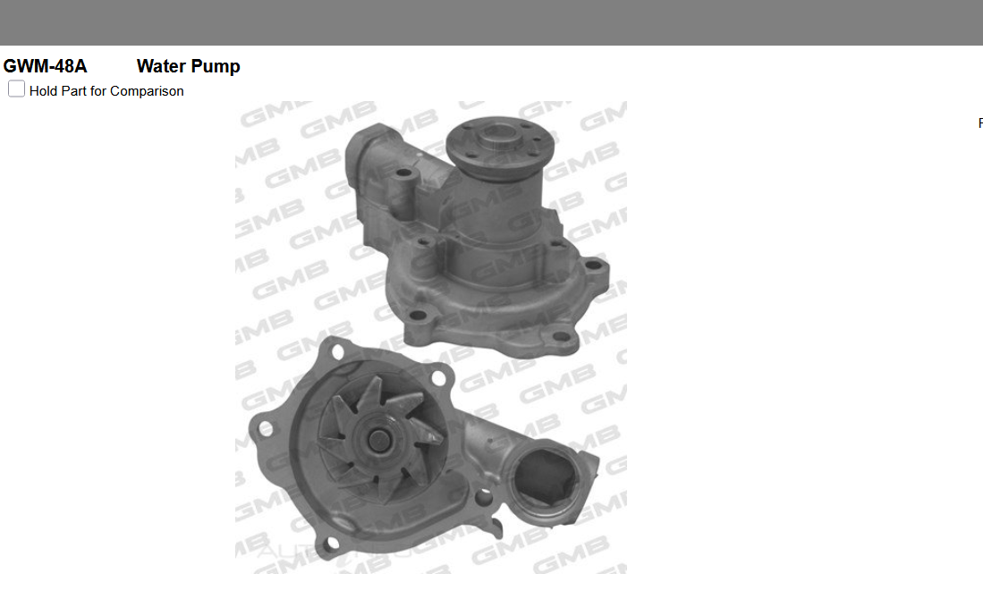 GENUINE GMB WATER PUMP+GASKET+SILICONE FOR Mitsubishi Nimbus 2.4L UF i (N34W
