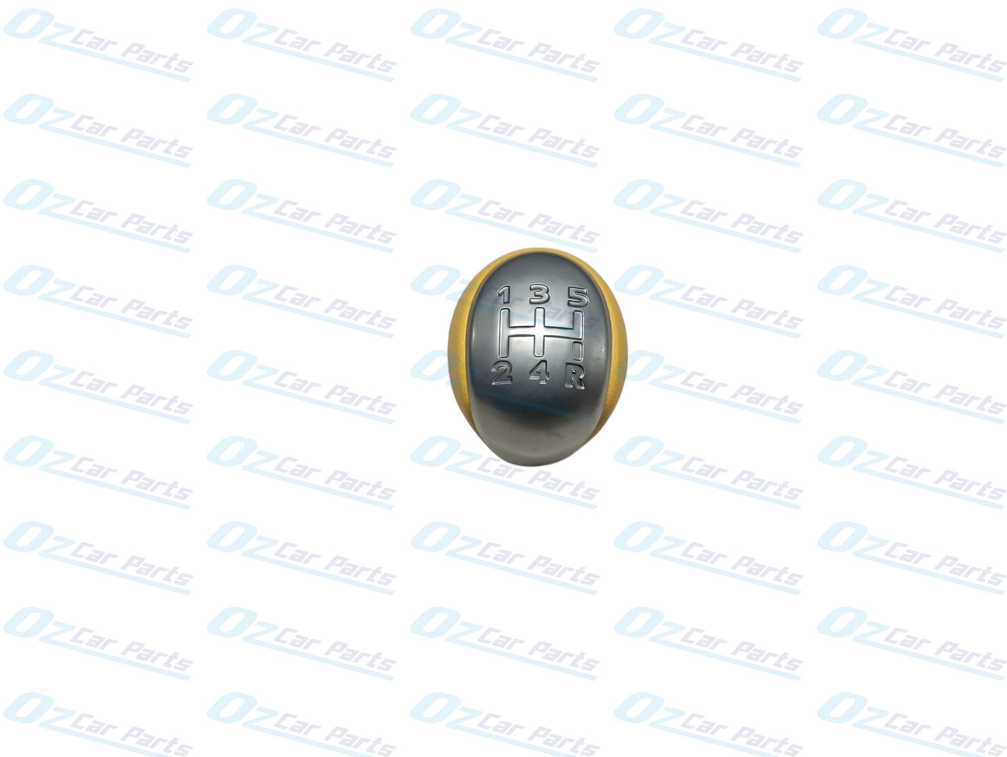 Manual Gear Knob Silver Yellow Leather for Holden Commodore VS VT VX VU VY V6
