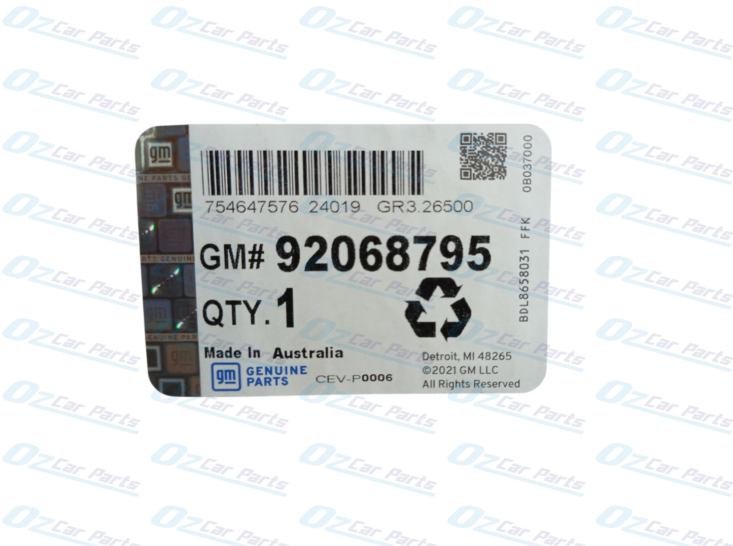 Passenger Side Engine Cover Genuine for Holden Commodore VE WM V6 SV6