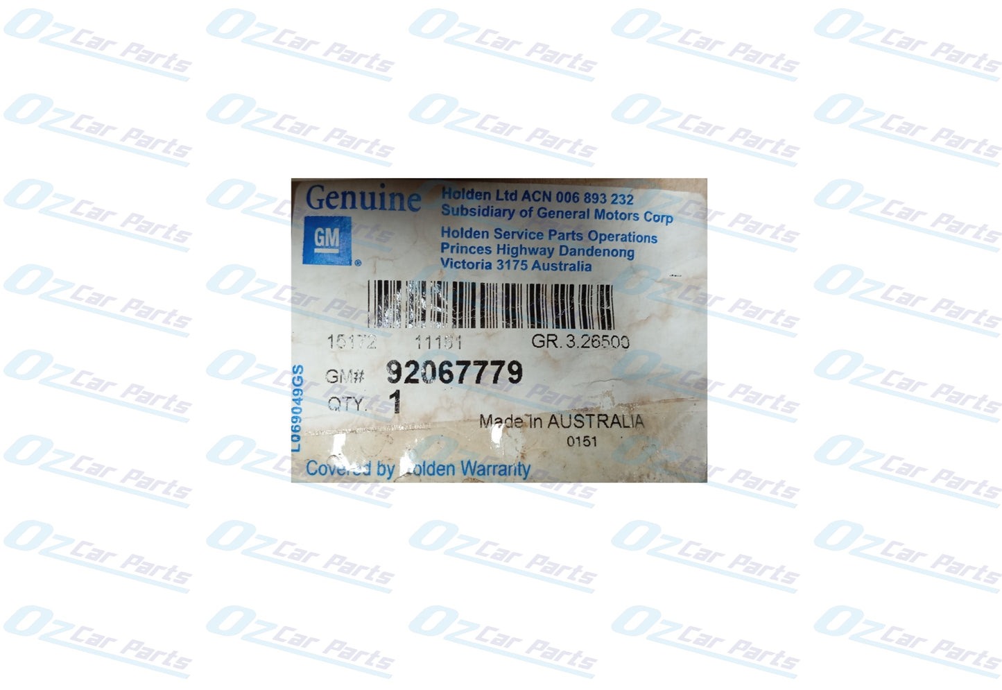 Passenger Side Engine Cover Genuine for Holden Commodore VZ WL V6 SV6