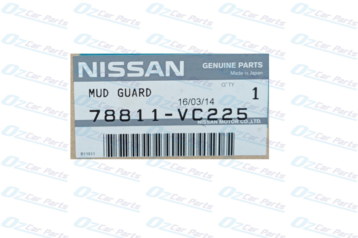 Left Hand Rear Mudflap Genuine for Nissan Patrol GU