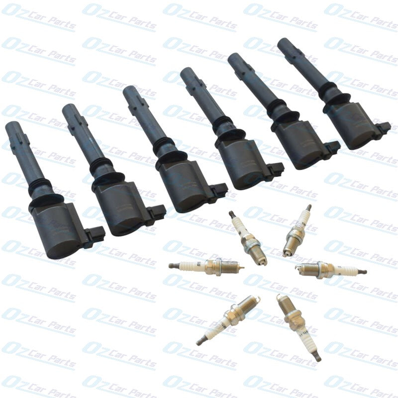Ignition Coils with Spark Plugs Set of 6 Pairs for Ford Falcon BA BF FG XR6 Territory SX SY