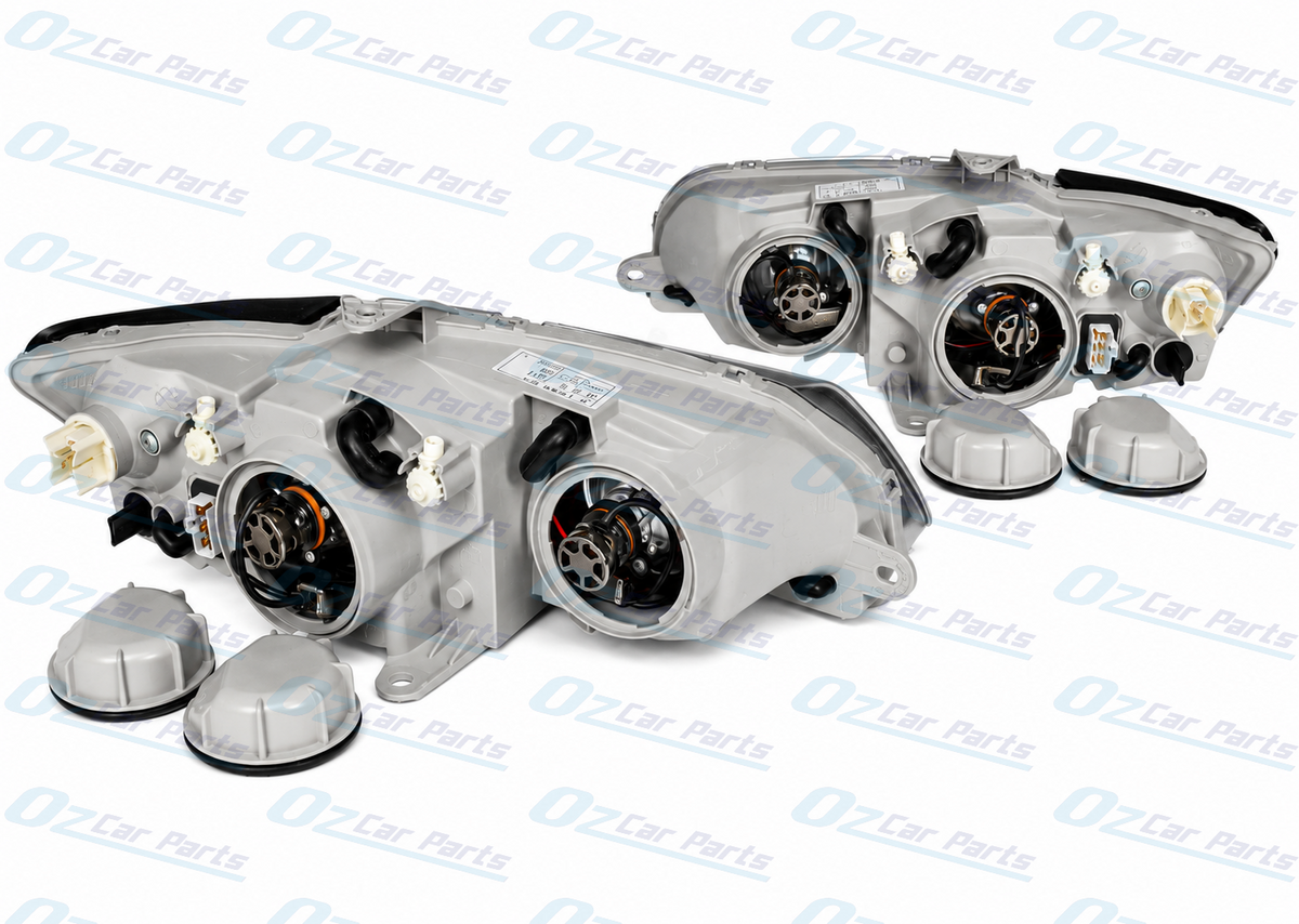 Headlight Pair Black Projector for Holden Commodore Adventra VZ SS