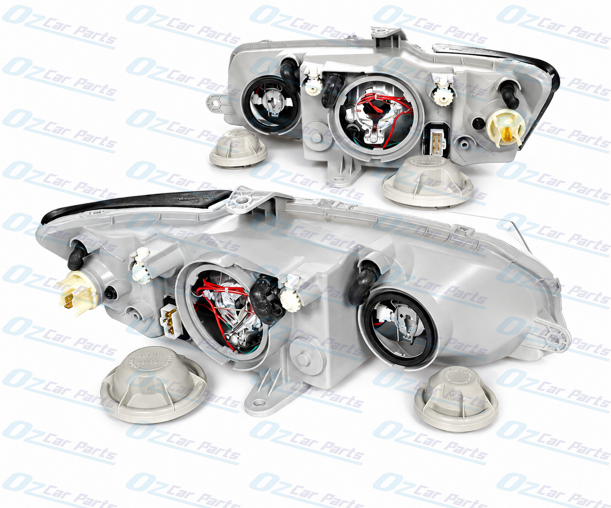 Headlight Pair Black Non Projector for Holden Commodore VZ SV6