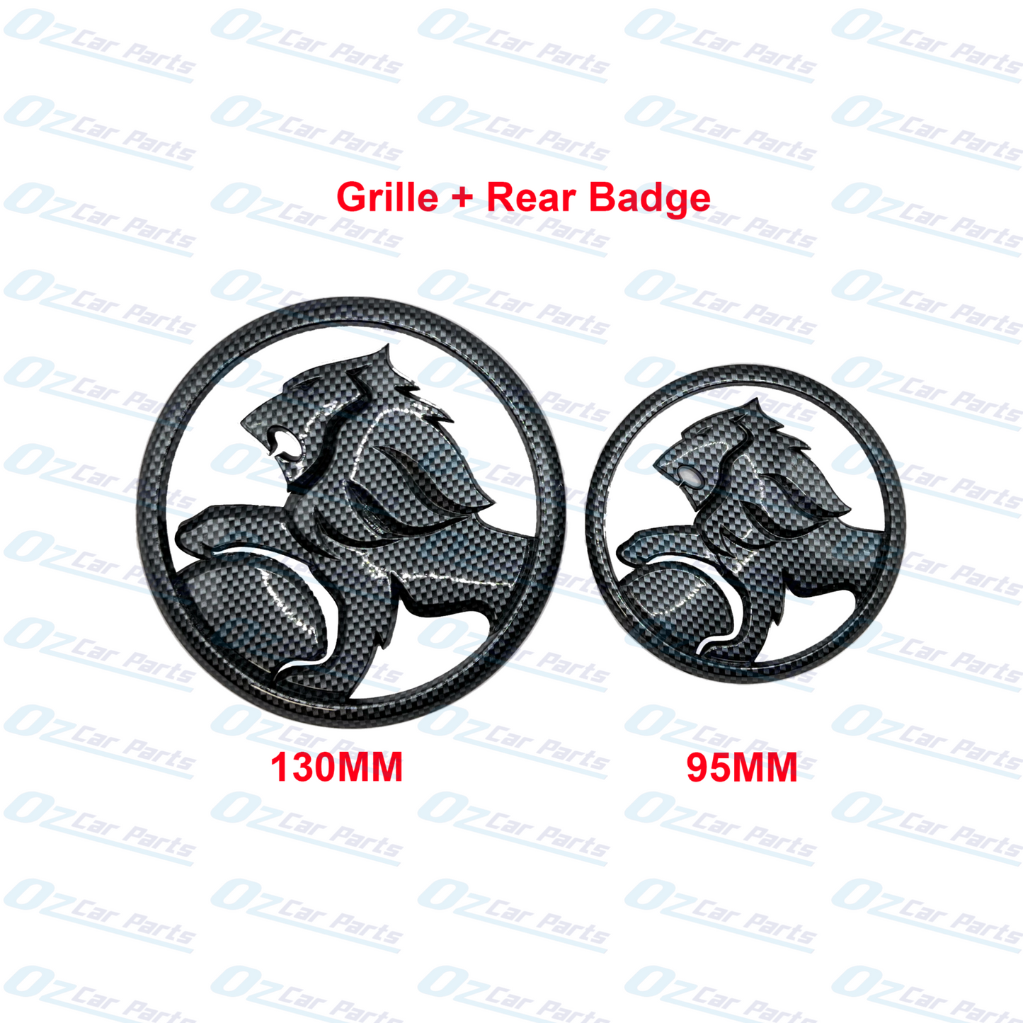Carbon Fibre Front & Back Rear Badge Set Pair for Holden Commodore VE VF SV6 SS SSV
