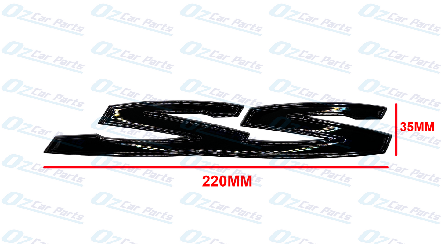 Single Gloss Black Side SS Badge Emblem for Holden Commodore VE VF SS SV8 Sedan Wagon Ute