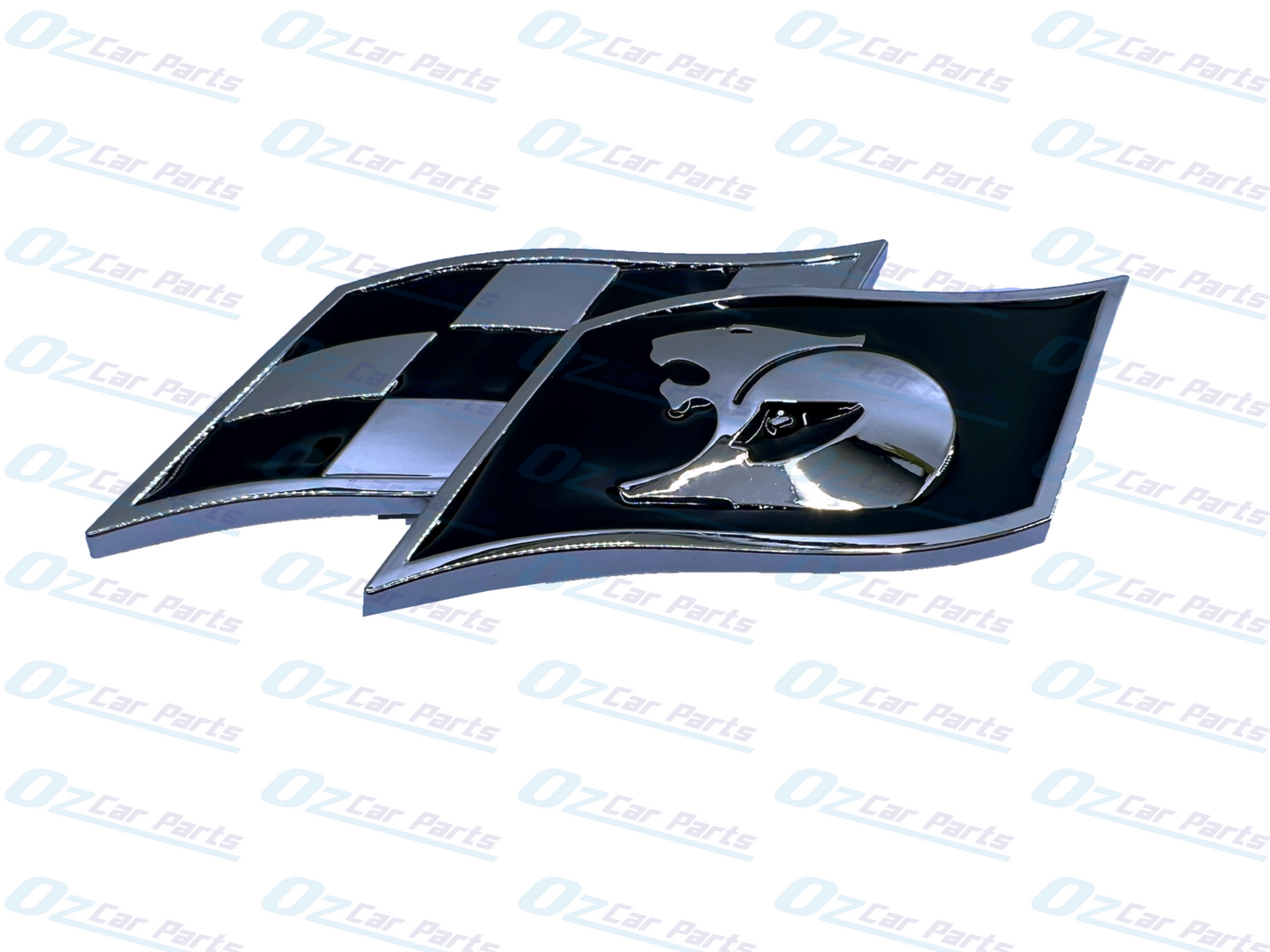 Chrome Black HSV Racing Flag Badge Emblem for Holden Commodore V8 SV6 SS SV8 GTS R8 Maloo
