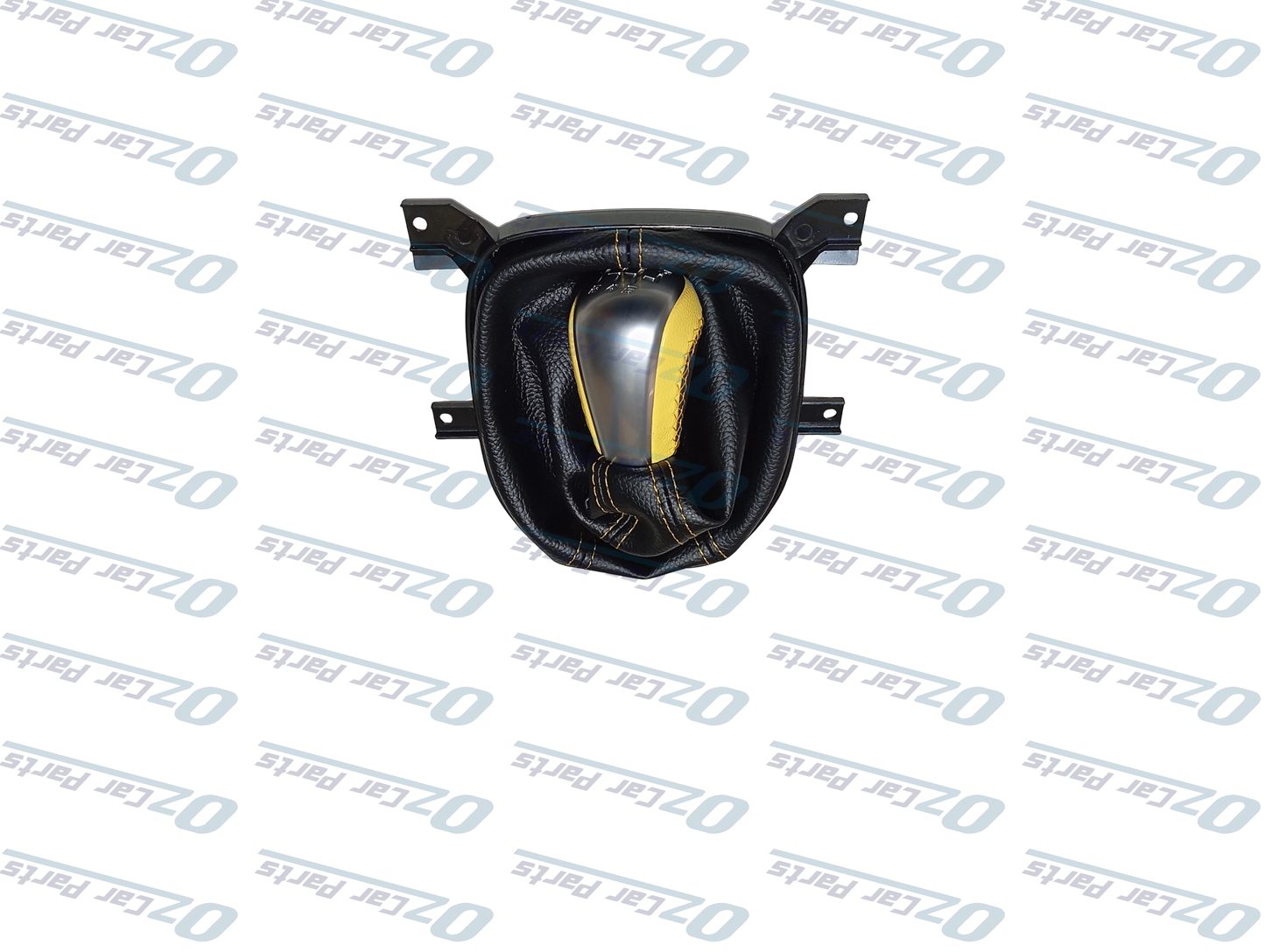 Yellow Manual Gear Shift Knob & Boot Leather Cover for Holden Commodore VE V8
