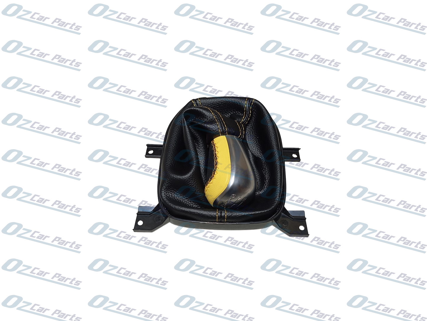 Yellow Manual Gear Knob & Boot Leather Cover for Holden Commodore VE V6