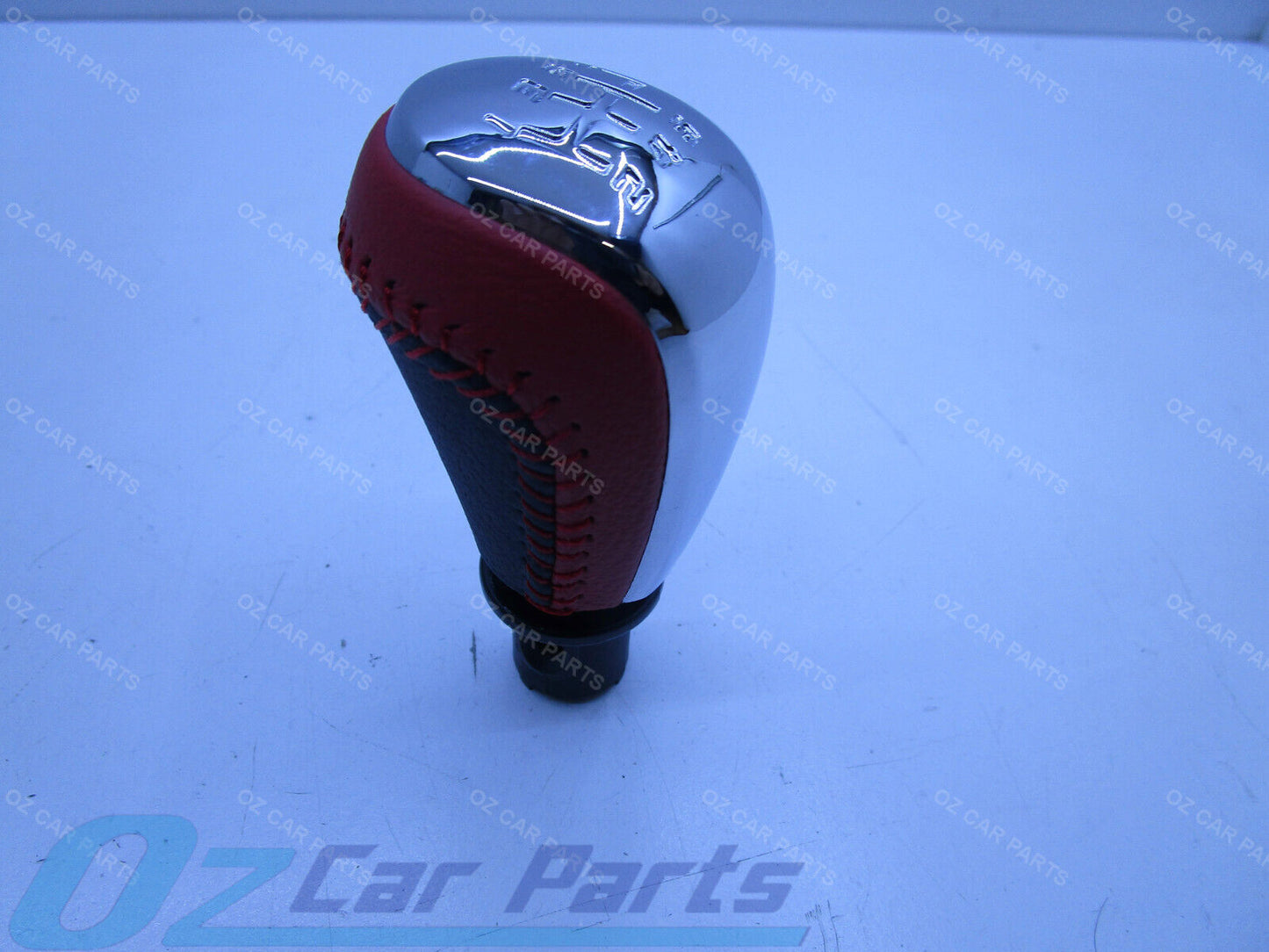Manual Gear Knob Chrome Cap Red Leather & Stitch for Holden Commodore VF V8