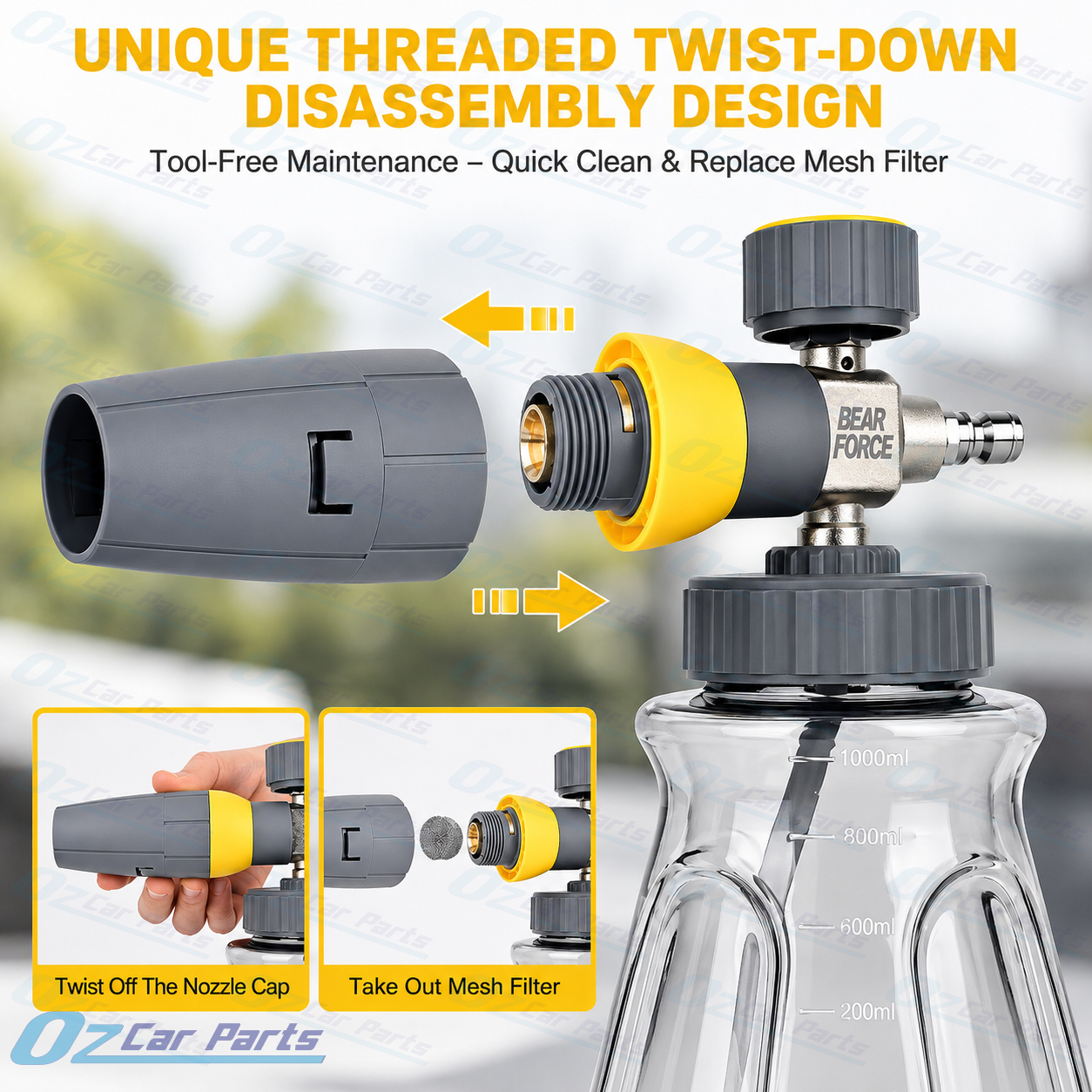 Bear Force | Pressure Washer Premium Foam Cannon V3 1/4" Quick Connect