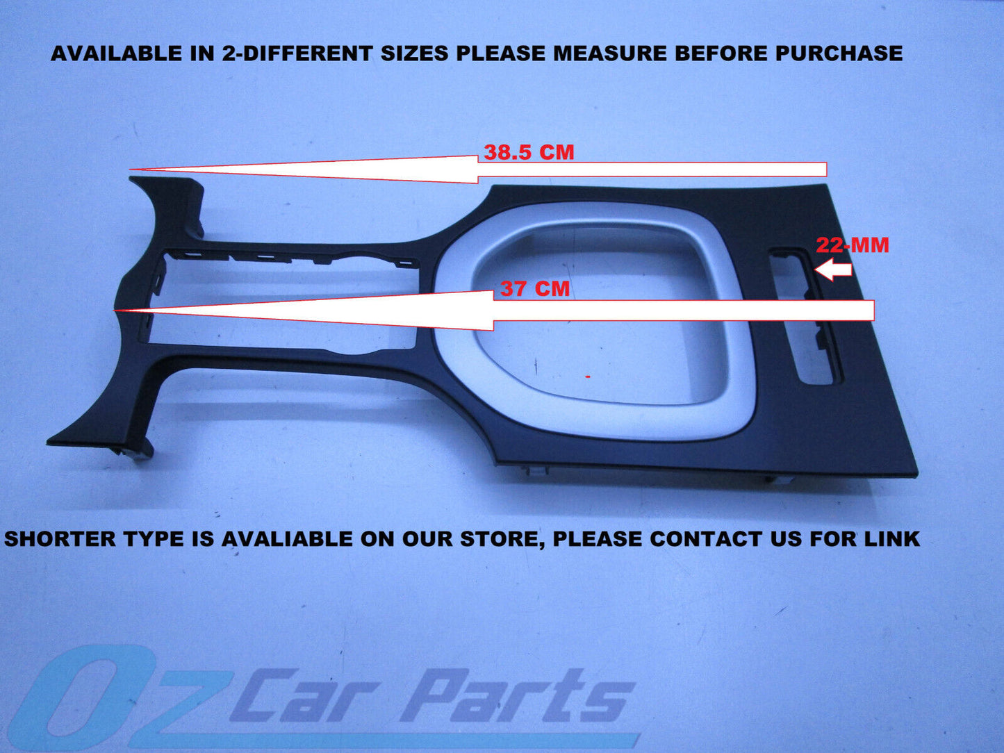 Gear Surround Centre Console Trim Gloss Black Silver Ring for Holden Commodore VE From 2006 - 2013