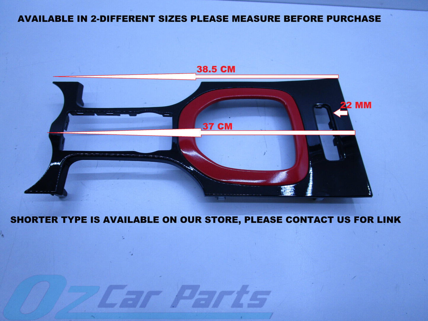 Gear Surround Centre Console Trim Shiny Black with Red Ring for Holden Commodore VE