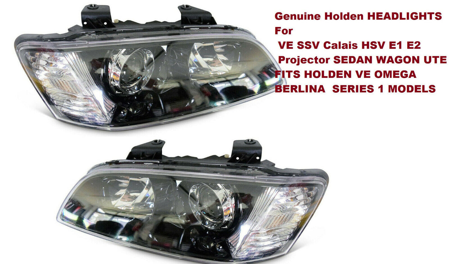 Genuine Holden Headlamps Set For VE Series 1 SS SV6 SSV Calais HSV E1 E2 Pair