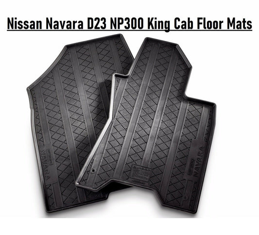 BRAND new GENUINE FRONT RUBBER FLOOR MATS for Nissan Navara D23 NP300 NAVARA